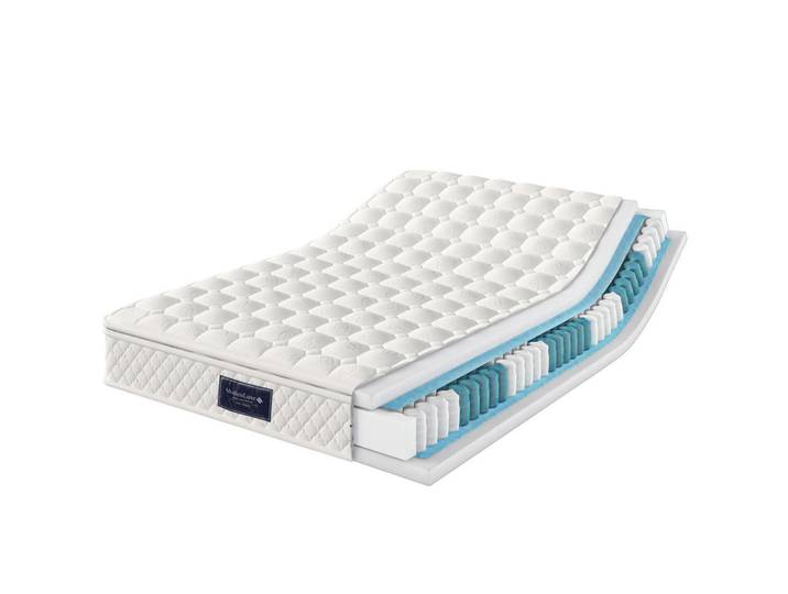 Oxeza Taschenfederkernmatratze 140/200 cm, Weiß, Härtegrad H3, 25cm Höhe, Mode, H3, Rechteckig, 140x200 cm, atmungsaktiv, Schlafzimmer, Matratzen, Taschenfederkernmatratzen