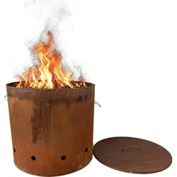 Relaxdays, Feuerschale, Feuertonne (49.50 cm)