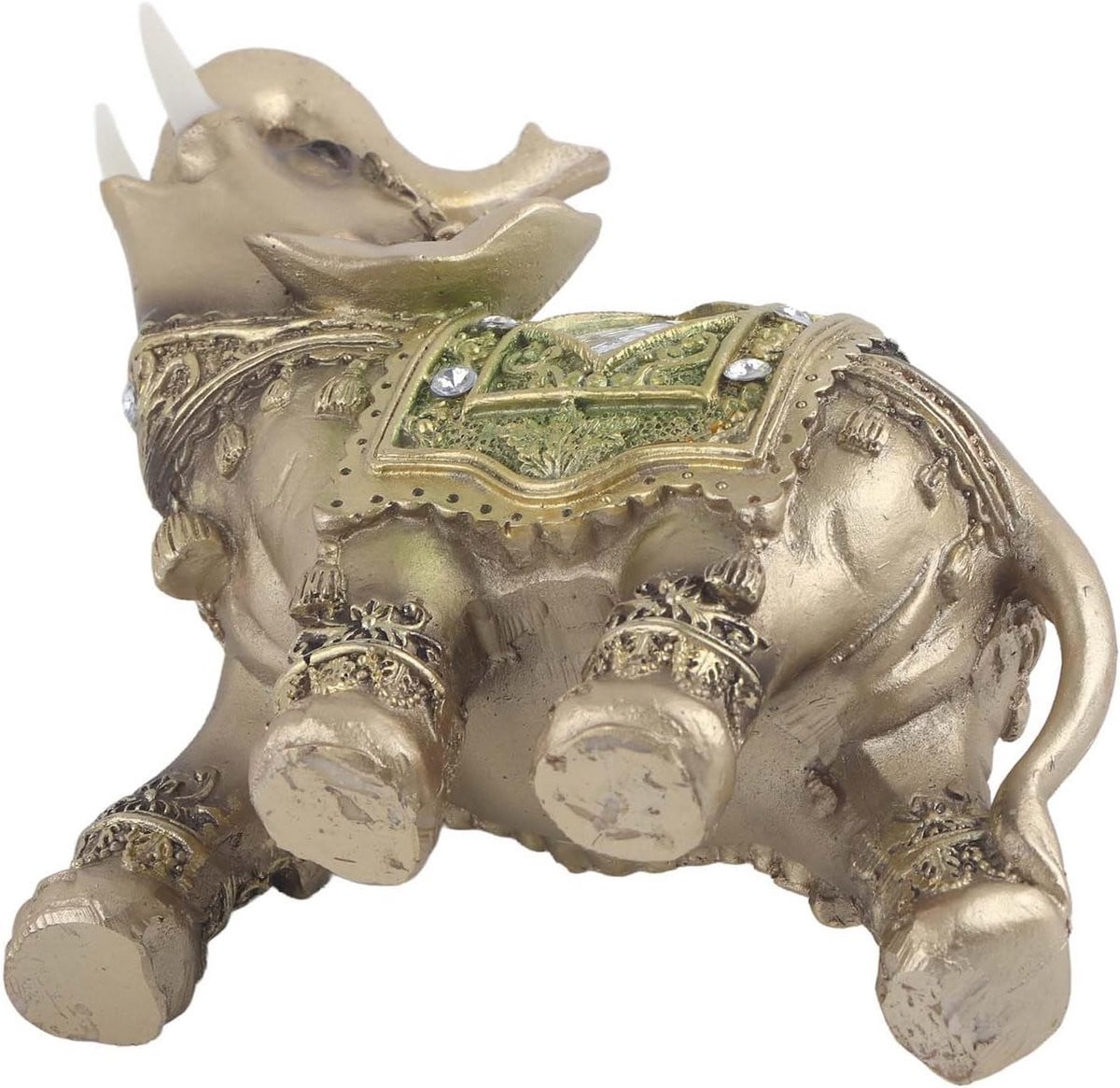 Decoratief Groen Olifant Beeldje voor Geluk en Feng Shui - Woondecoratie