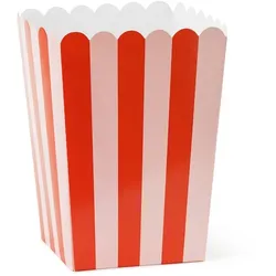 PartyDeco Popcorntüten gestreift 11x15,5cm 6er Set Candy Bar / Salty Bar Tüten Süßigkeiten Party Snacks Popcorn Behälter Kindergeburtstag Mottoparty