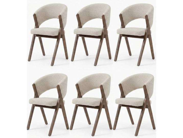 JVmoebel Essgruppe Edle 6 Stühle mit modernem Design und komfortabler Polsterung, (6-tlg., 6-tlg)
