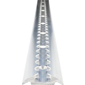 allsafe Airlineschiene Standard, zum Kleben & Schrauben, 50 cm, aus Aluminium, silber, halbrund