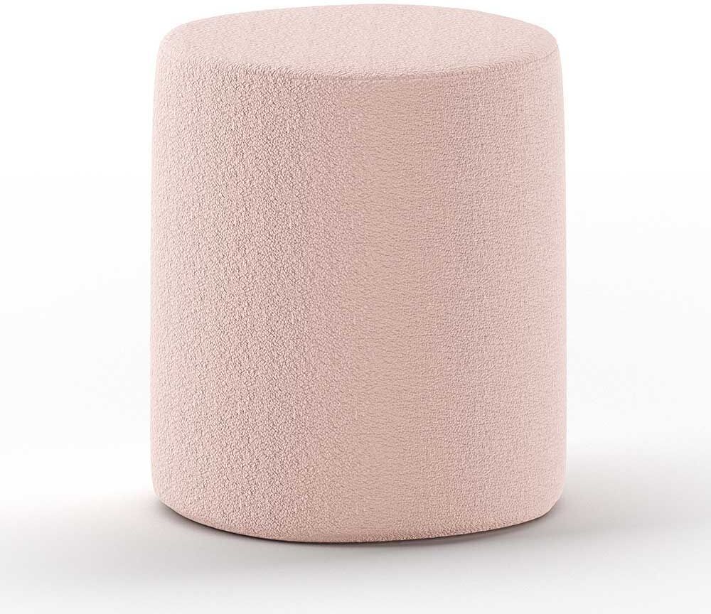 Pharao24.de Beistellhocker rosa aus Boucle Skandi Design