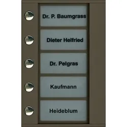 TCS PDT05-EB/04 PDS/AVD TCS:BUS Klingeltastenerweiterung 5T AP bronze PDT05EB04