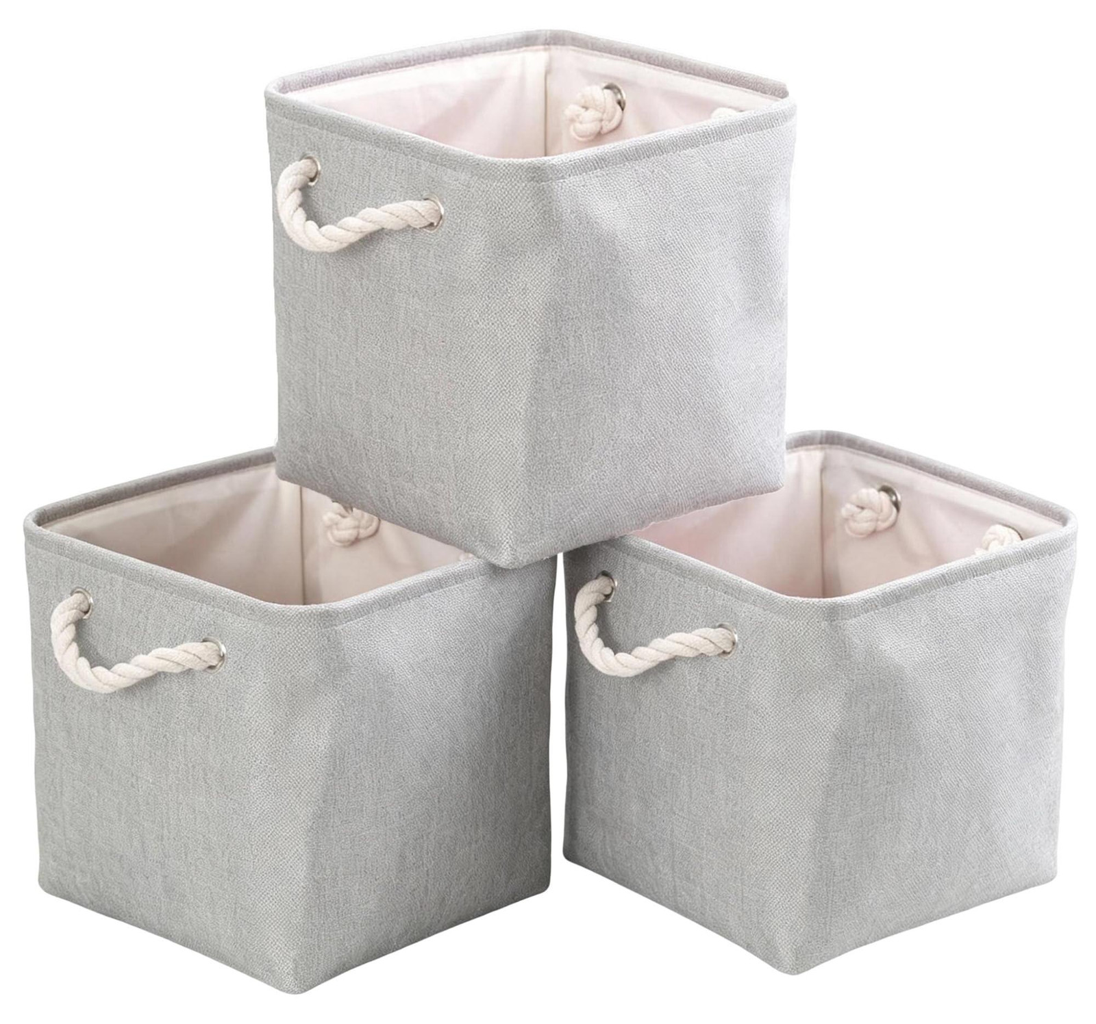 Dripio Opvouwbare opbergdoos met handvatten, grijs, textiel