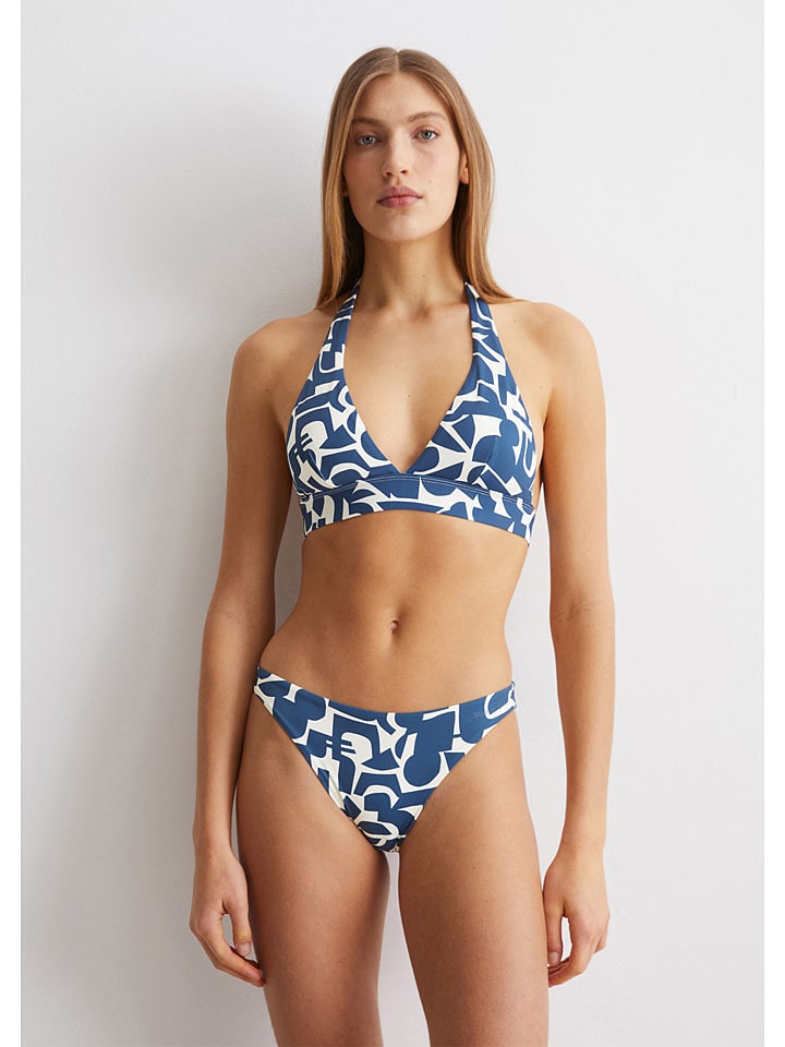 Marc O´Polo Bodywear Bikini-Hose in Weiß/ Blau - L