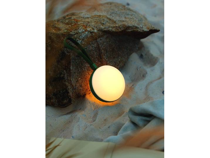 Lampe à piles Bring-To-Go 12 x 26 x 9cm Blanc/Vert Polyester PVC Module LED
