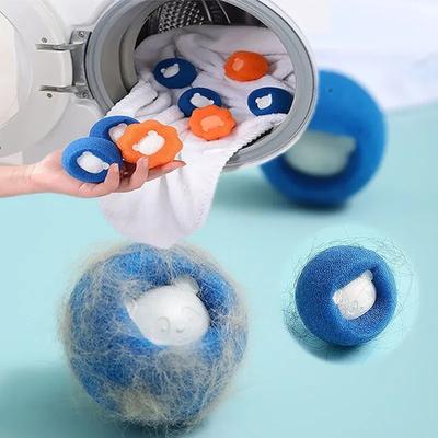 Friendly Fresh Finds Pet Hair Remover Reusable Laundry Filter Balls Cat Fur Lint Catcher For Washing Machine blue 1pc