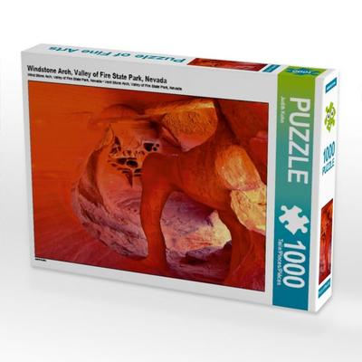 CALVENDO Puzzle Windstone Arch, Valley of Fire State Park, Nevada 1000 Teile Puzzle quer | 1000 Teile Lege-Größe 64 × 48 cm Foto-Puzzle für glückliche