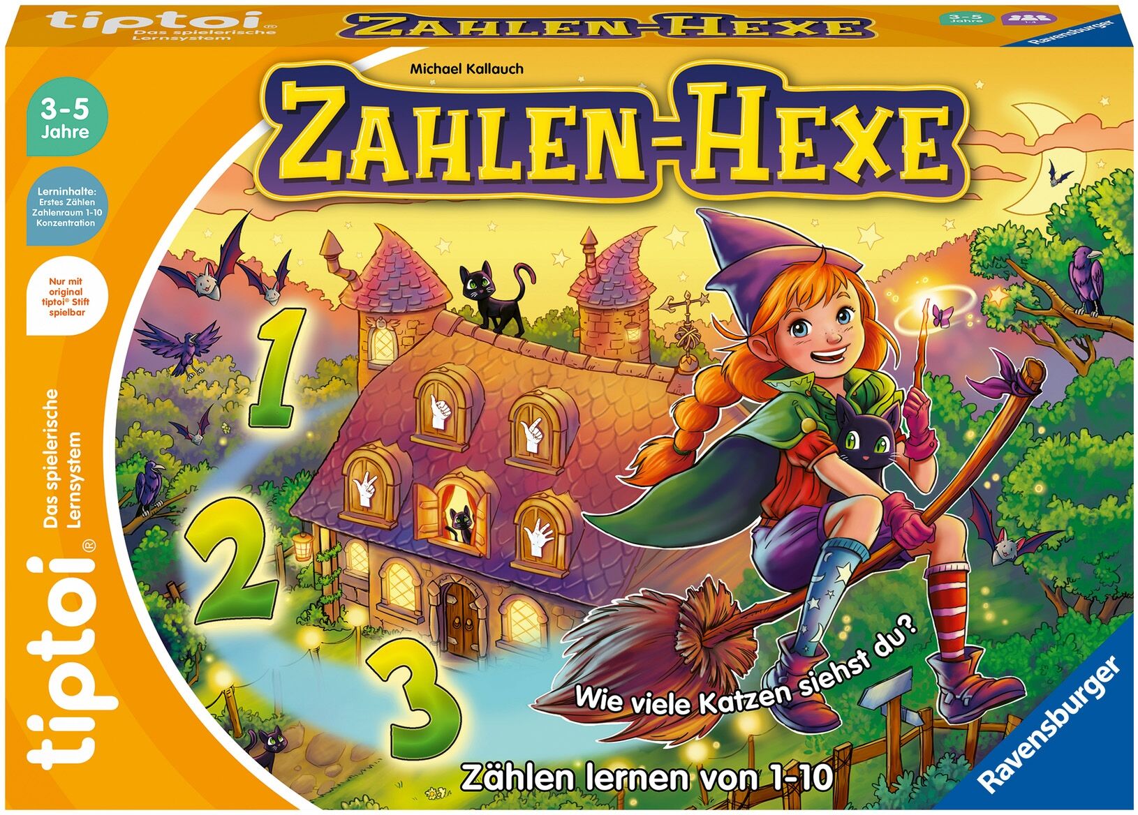 Spiel RAVENSBURGER "tiptoi Zahlen-Hexe", bunt, Spiele, Kinder, Spiel, Made in Europe