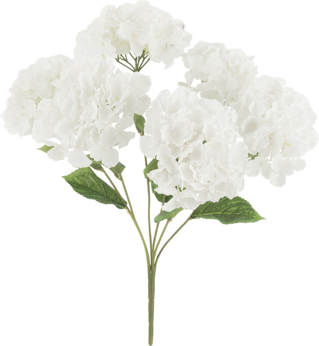 J-Line Kunstbloemen Boeket Hortensia - Wit