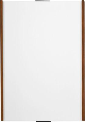 moedel Wandschild LMH, DIN A3, Hochformat, Holzrahmen mit Kappen, Klebe- oder Schraubmontage, B 309 x H 420 mm, silber/Nussbaum