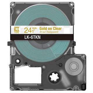 Epson LabelWorks LK-6TKN - Metallic - gold auf durchsichtig - Rolle (2,4 cm x 9 m) 1 Kassette(n) Hängebox - Bandkassette - für LabelWorks LW-