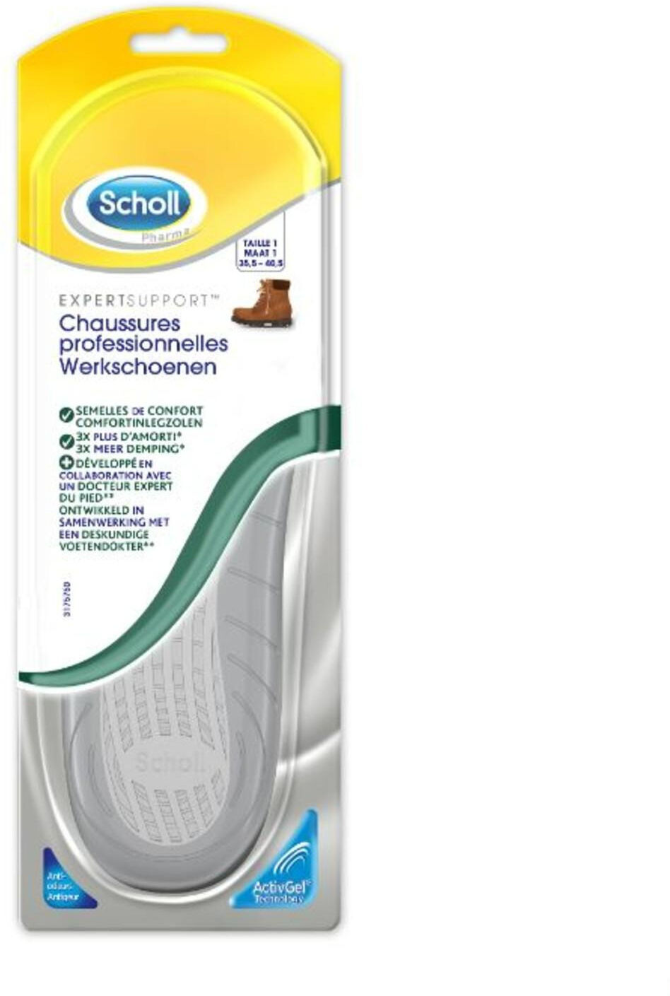 Scholl Semelles Chaussures Professionelles T1 1 Paire