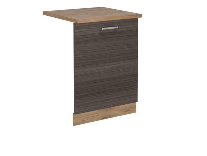 Vicco Geschirrspülblende R-Line Edelgrau 60 cm, AP Eiche, Grau, Eichefarben, Holzwerkstoff, Rechteckig, 60x81.8x60 cm, Küchen, Küchenmöbel, Küchenschränke, Küchenunterschrank