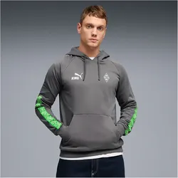 PUMA Borussia Mönchengladbach FtblKing Hoodie Herren 01 - flat medium gray/puma green XXL