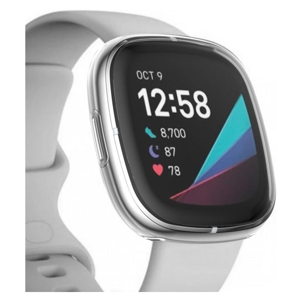 Cover-Discount Fitbit Versa 3 / Sense - Gummi Schutz Case transparent (680700155B)