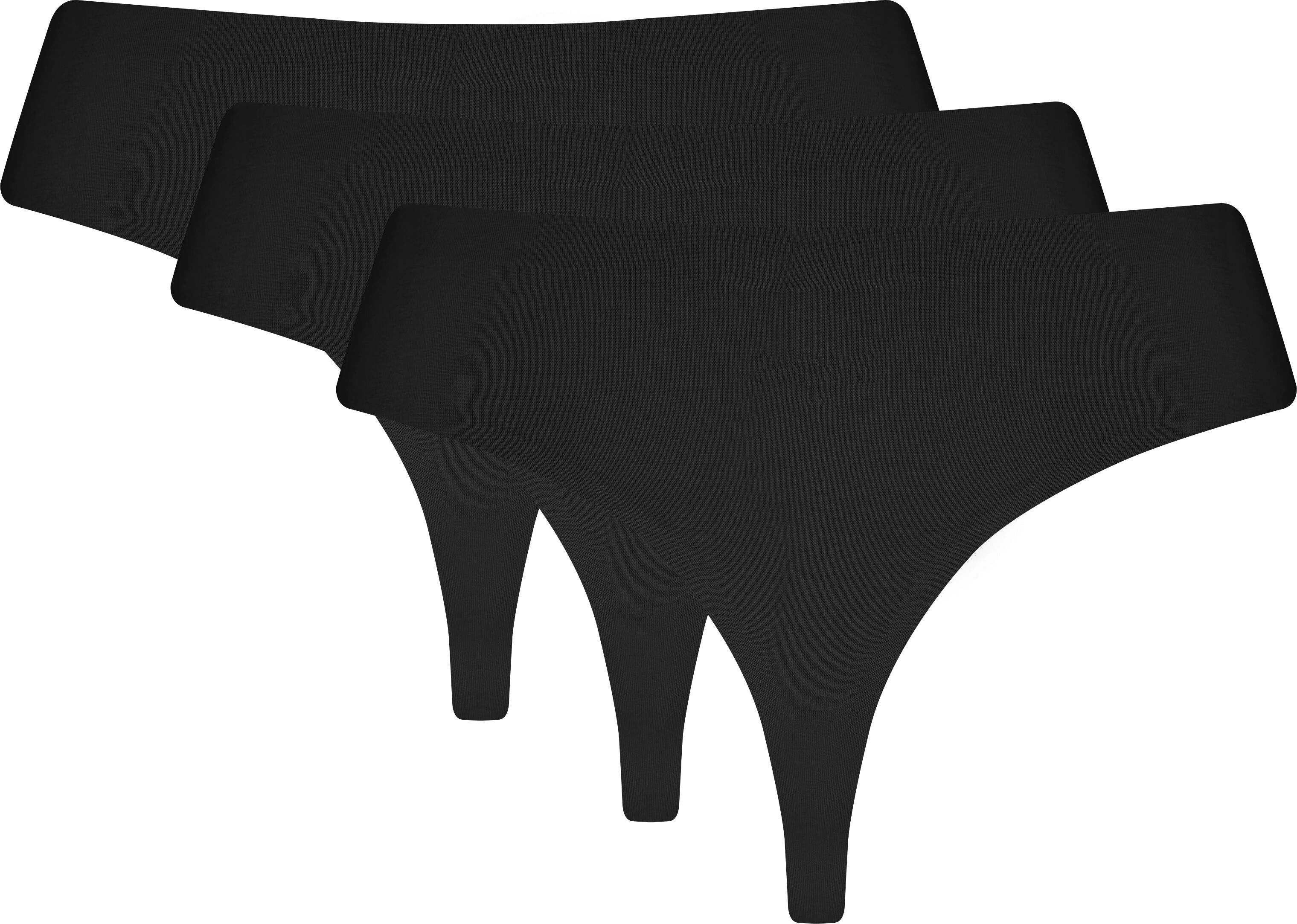 String MAGIC BODYFASHION "Bare To Go", Damen, Gr. XL, schwarz, Obermaterial: 48% Baumwolle, 47% Lyocell, 5% Elasthan, körpernah, Unterhosen String schwarz XL