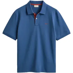 GANT Kontrast Pique Poloshirt Herren - XXL Vintage Blue (442)