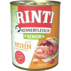 RINTI Kennerfleisch Senior 800g Dose Hundenassfutter Sparpaket 24 x 800 Gramm Huhn