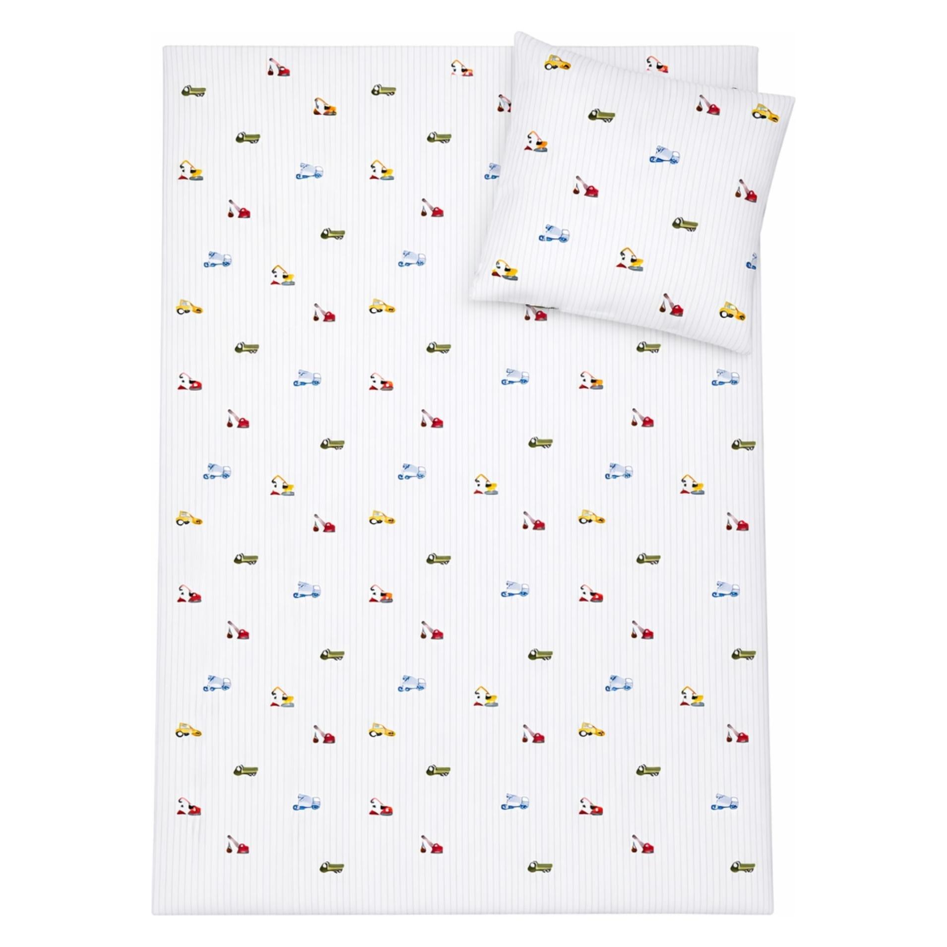 By Mats - Excavators Bed Linen Set - 100x140 cm x 40x45 cm (MAT263) (100 x 140 cm, 40 x 45 cm) (MAT263)