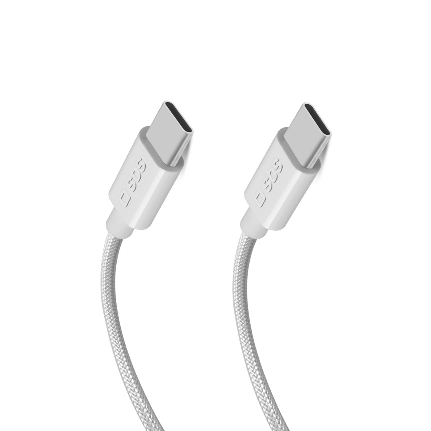 SBS USB-C - USB-C Kabel 2m weiss TECABLETISSUETCC2G Daten und Laden, 2.0, Power Delivery 60W