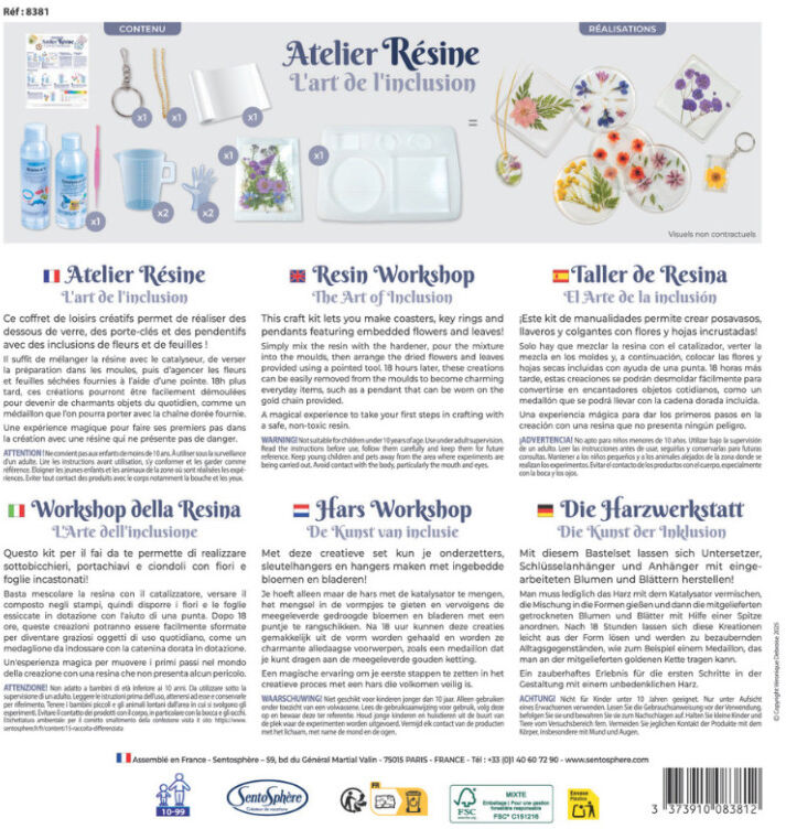 Atelier Résine : L'Art de l'Inclusion - Sentosphère