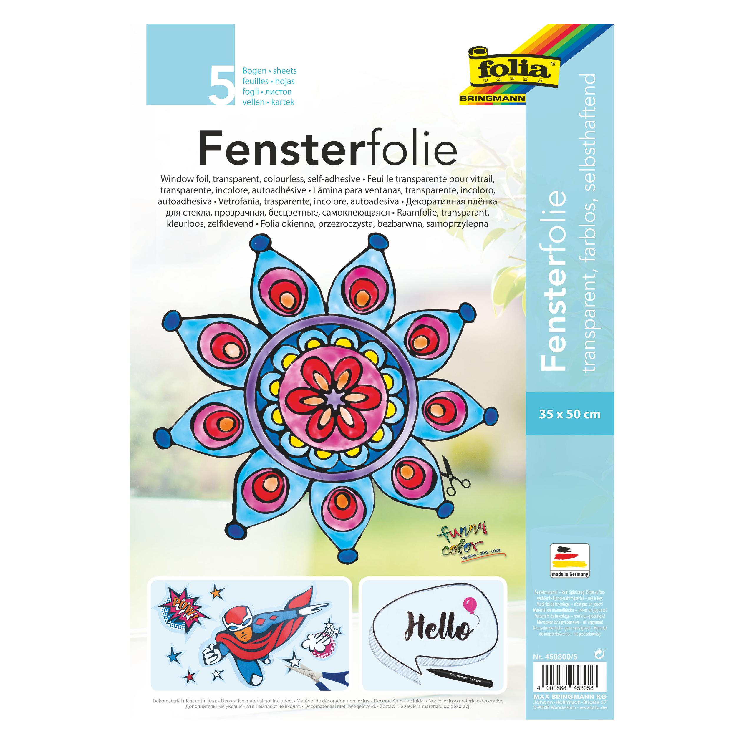 Folia Fensterfarbe Folie 35X50Cm 5Stück (36550021)