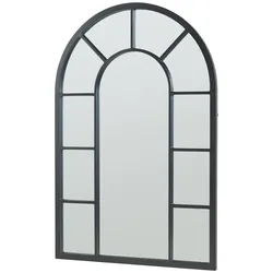 Helloshop26 - Moderner dekorativer Wandspiegel MDF 90 x 60 cm schwarz