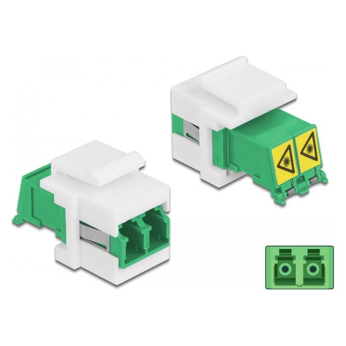 Delock Keystone Modul LC Duplex Buchse zu LC Duplex Buchse mit Laserschutzklappe innen (Keystone Modul) (86833)