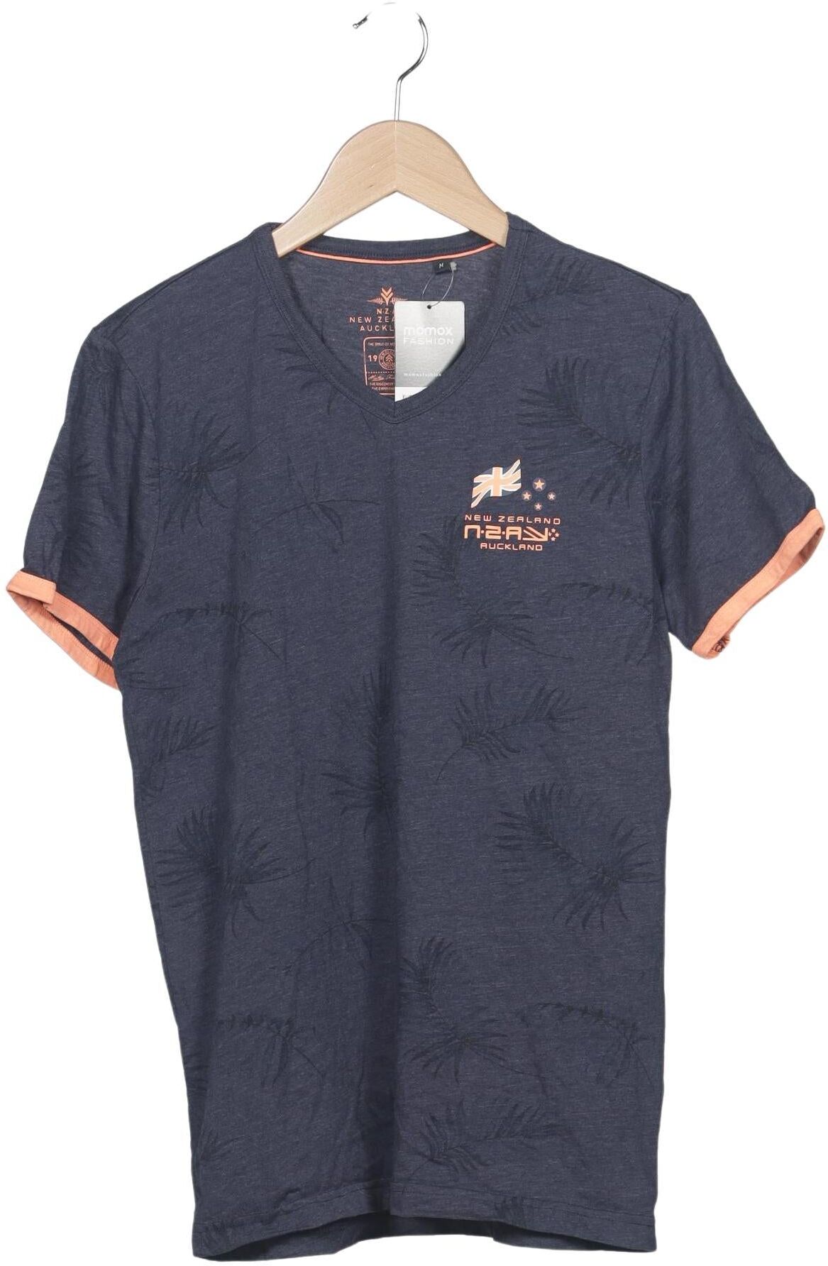 NZA NEW Zealand Auckland Herren T-Shirt, Marineblau, Gr. M, Baumwolle / Synthetik - Second Hand