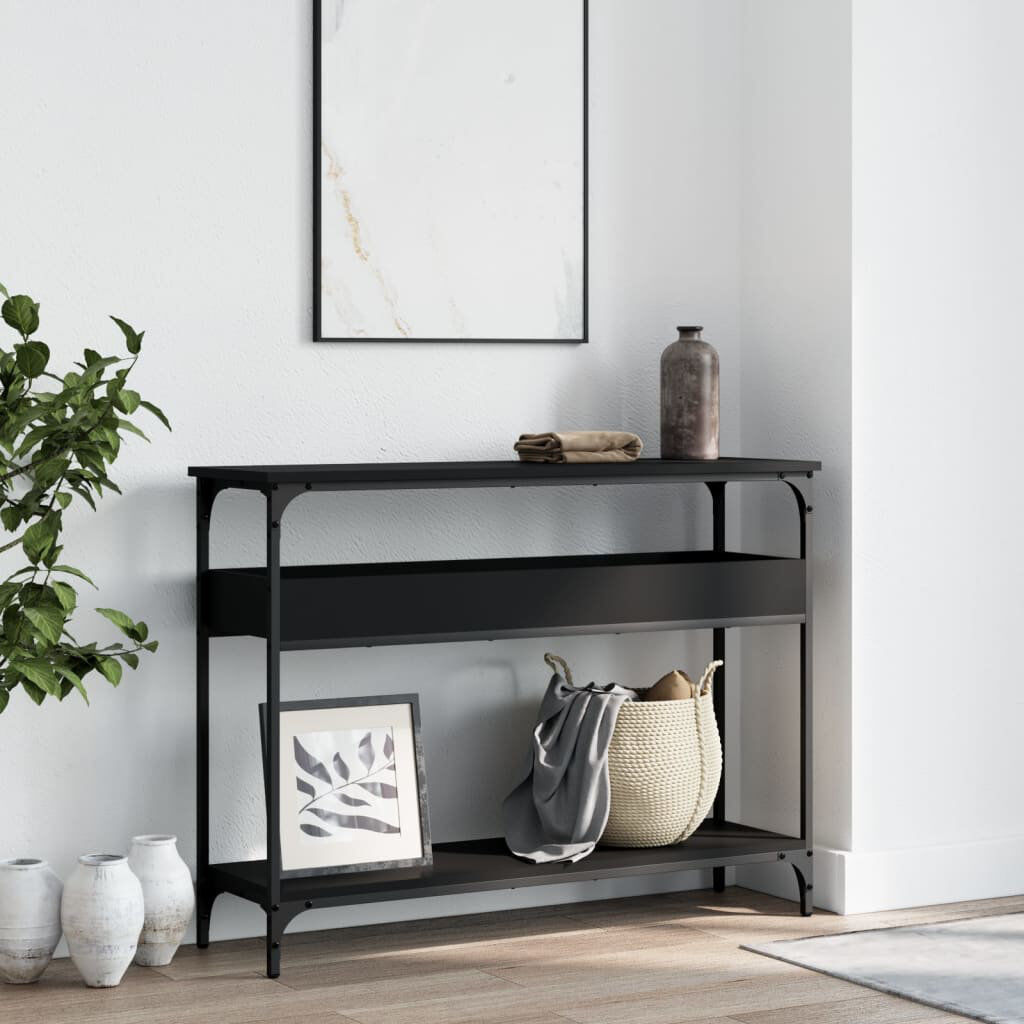 17 Stories Norrin Console Table Black 75 H x 100 W x 29 D cm
