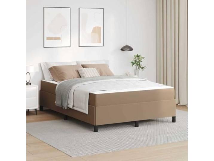 KTHLBRH Cappuccino Bettgestell 160 x 200 cm Stoff Technisches Holz, atmungsaktiv, stabil, modernes Design für Zimmer