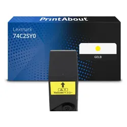 Toner kompatibel mit Lexmark 74C2SY0 - Gelb - Hohe Kapazität