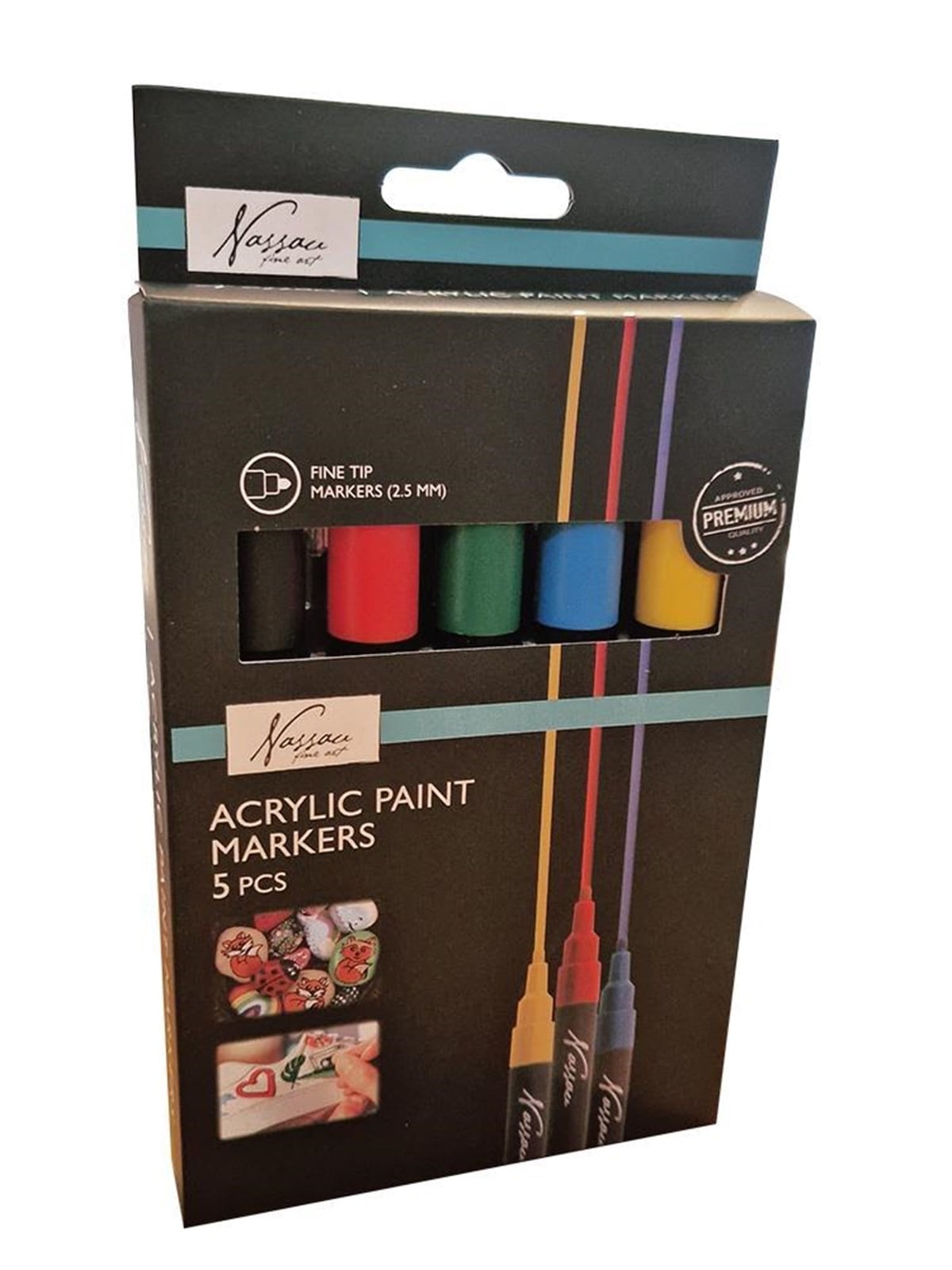 Creative Craft Group Acrylic marker set. 5 pieces in box.