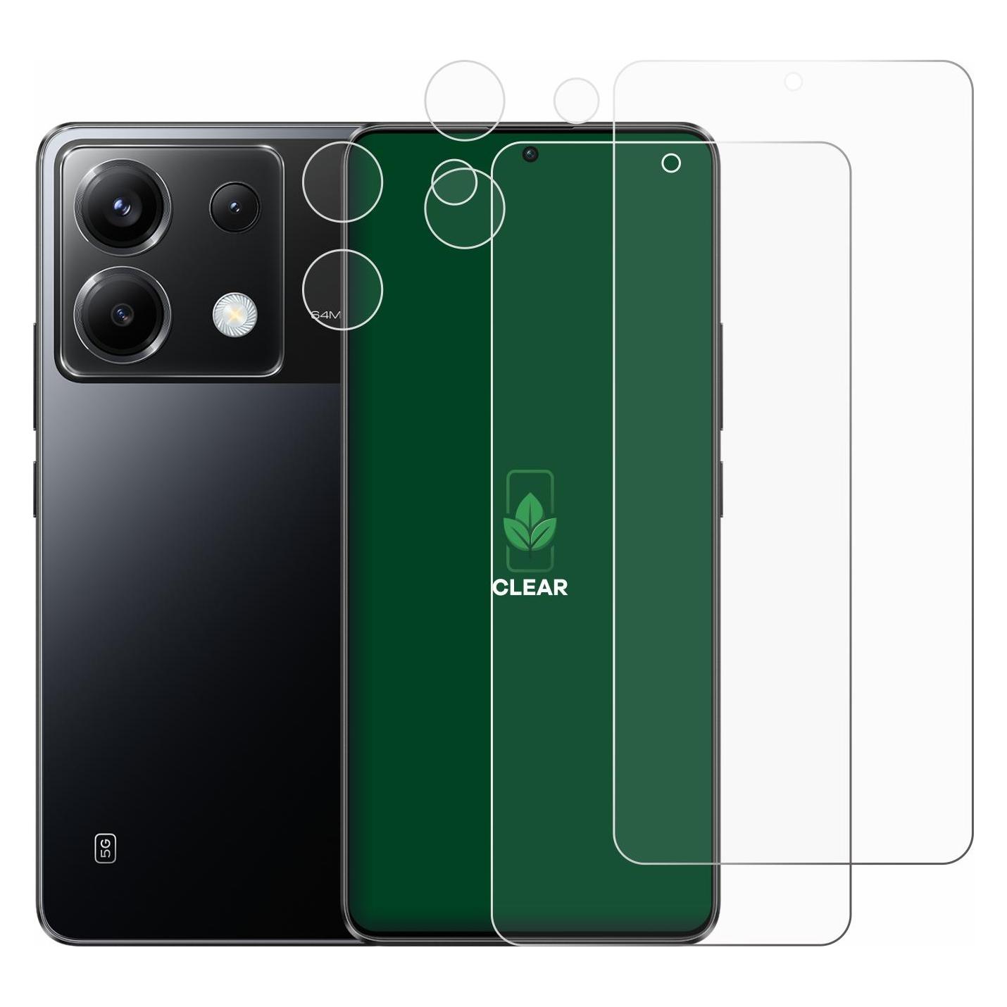 ScreenLeaf Schutzfolie für Xiaomi Poco X6 (Display+Kamera) Displayschutz Display Schutz Folie Klar Transparent (Xiaomi Poco X6) (6157079)