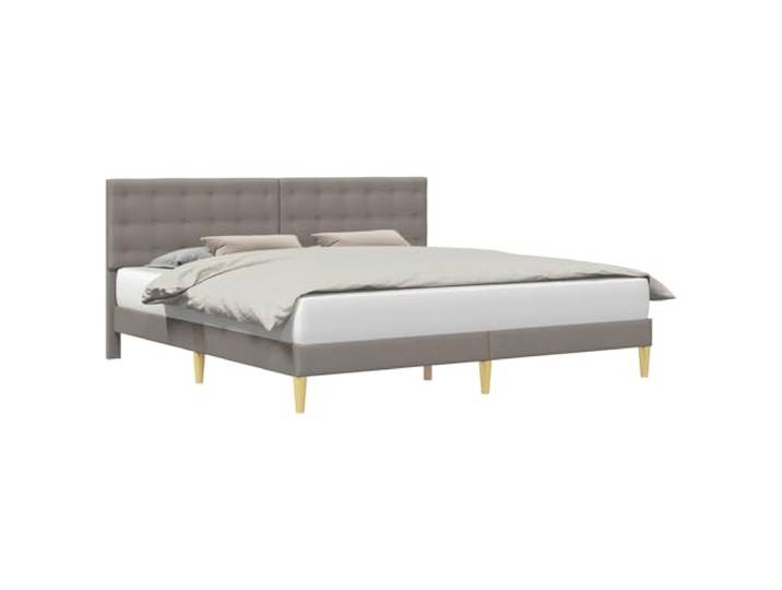 PUGYNBK Bettgestell 180 x 200 cm, Stoff Kopfteil aus Sperrholz, konische Beine, fleckenresistent, Lattenrost