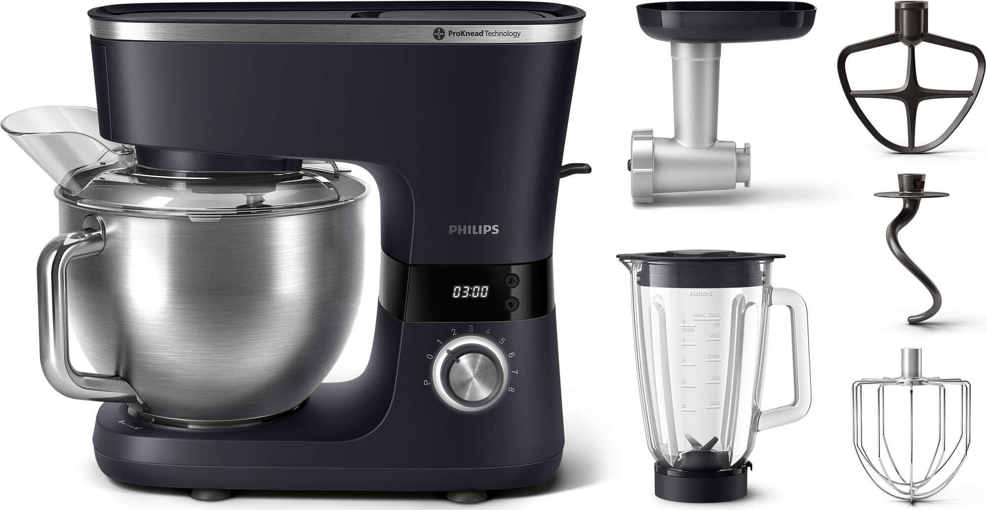 Philips Küchenmaschine mit Zubehör, Series 7000 (HR7962/21)