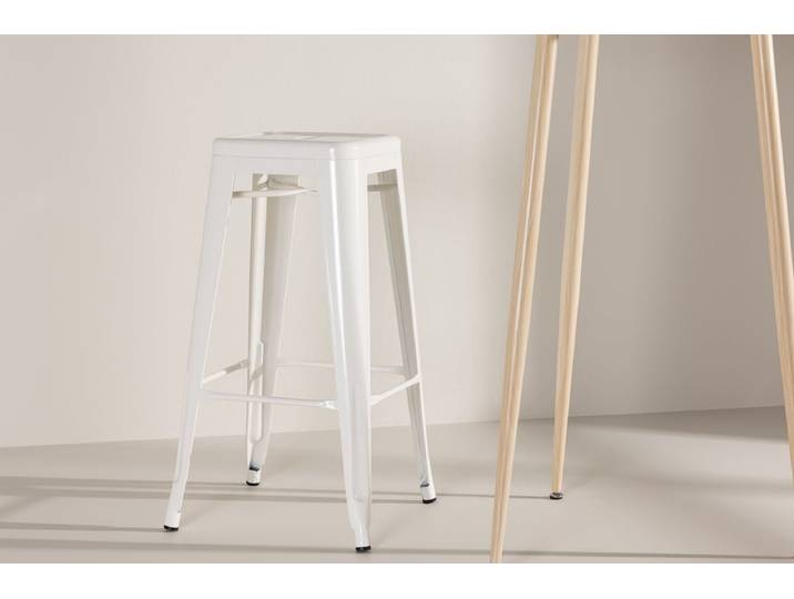 Barhocker Inzersdorf - Eleganz in beigem Stahl - Beige - Luxusbetten24