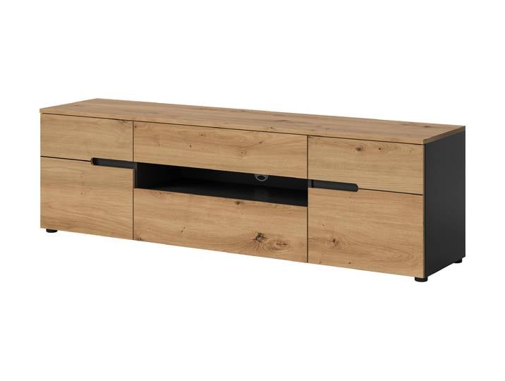 TV-Lowboard Artisan Eiche anthrazit 184 cm - CANU