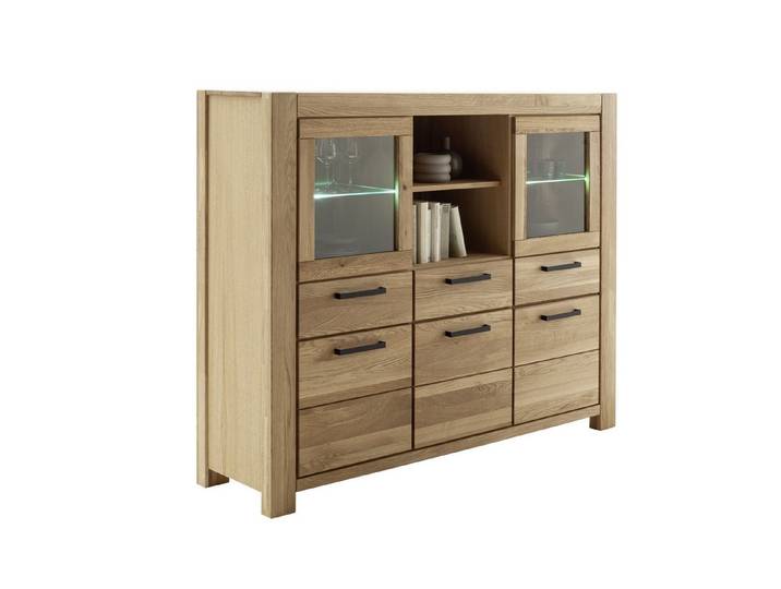 freiraum Highboard SILIAS, in Wildeiche geölt, Wildeiche teilmassiv - 172x140x45 (BxHxT)