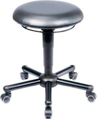 XXL-Hocker meychair Assistant Pro A19-10020, mit Rollen, höhenverstellbar, bis 250 kg, Stahl & Kunstleder, desinfektionsmittelbeständig, schwarz