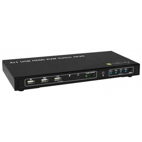 TECHly IDATA-KVM-HDMI4U 4 Port KVM-Umschalter HDMI USB 3840 x 2160 Pixel