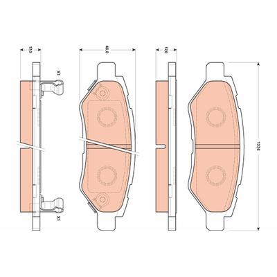 TRW Bremsbelagsatz, Scheibenbremse gdb4602 für CADILLAC CHEVROLET
