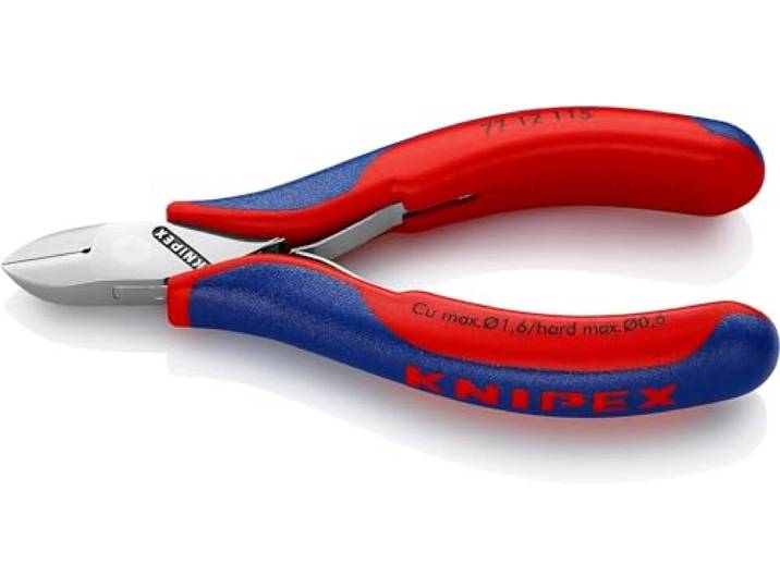 KNIPEX Elektronica-zijsnijtang met doorgestoken scharnier, 77 12 115