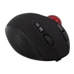 Dacomex TM350-WBT Trackball Mouse 2,4 Ghz and Bluetooth rechargeable (Kabellos), Maus, Schwarz
