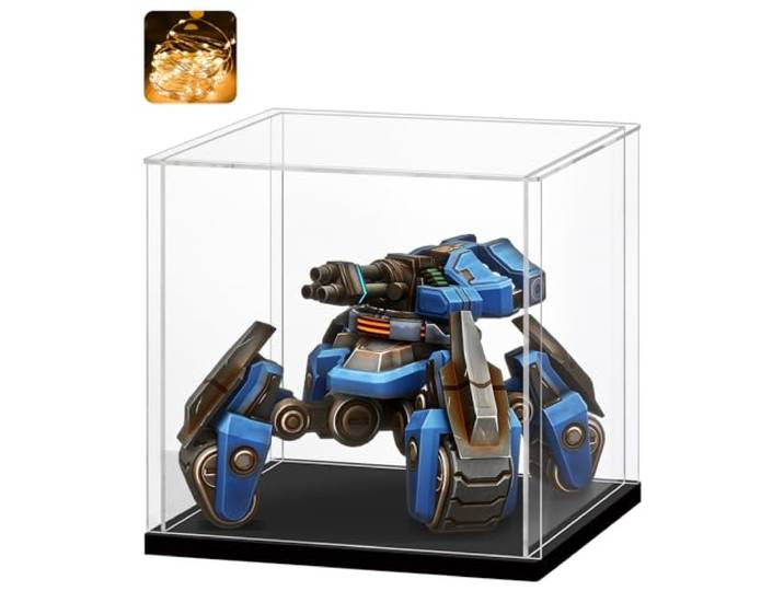 Huijintao Vitrine Acrylique\, Vitrine Exposition Transparent\, Vitrine Figurine\, Vitrine pour Collection\, vitrine Voiture Miniature pour Figurines\, Jouets\, Objets de Collection\, Noir (40x40x40 cm)