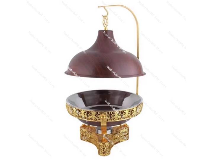 Pour serveur de Buffet en acier inoxydable 8L, chauffe-aliments de Style européen avec couvercle, frottement chauffé