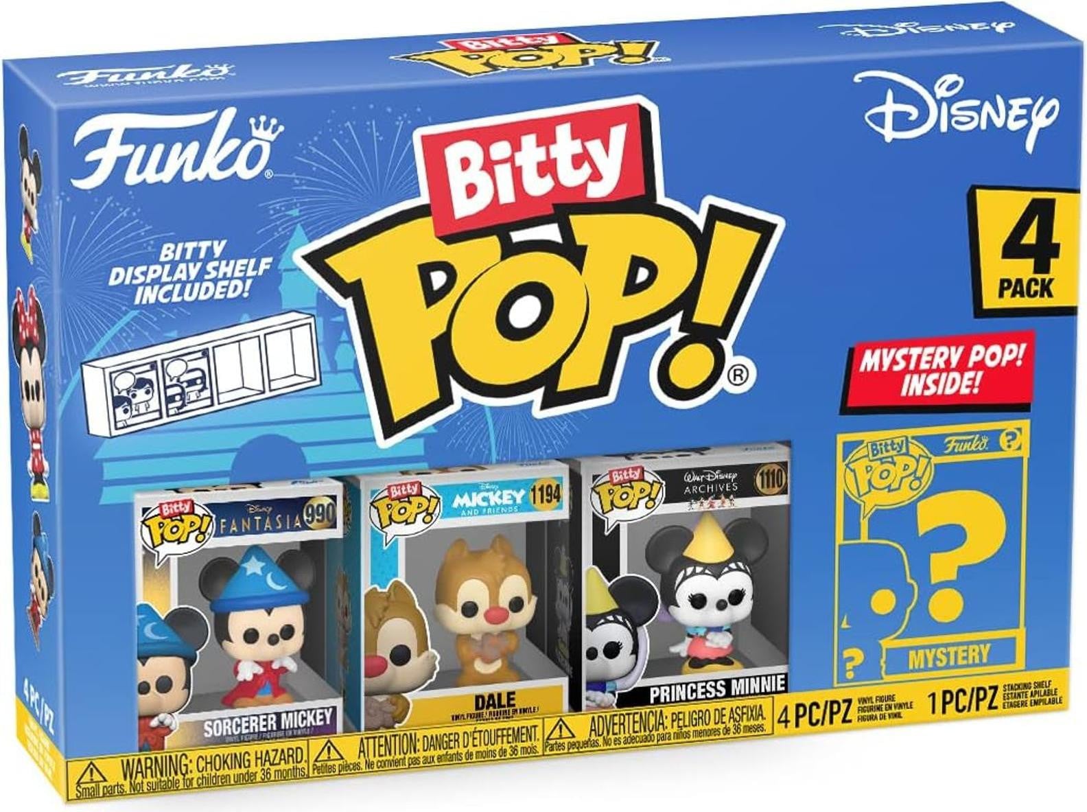 Funko Bitty Pop! Funko Disney Sorcerer Mickey, Dale en Princess Minnie 4-delige set