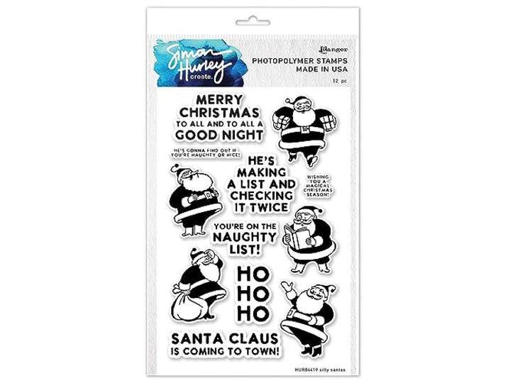 Ranger Silly Santas Clear Stempel Set door Simon Hurley Create.